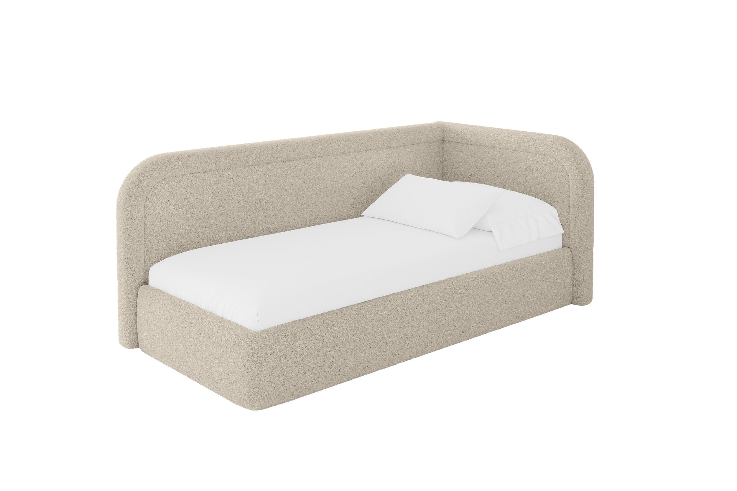 ALTDECOR JEDNOLŮŽKOVÁ POSTEL pro mládež s úložným prostorem, vlevo - JOVY 80x200 tmavě béžová