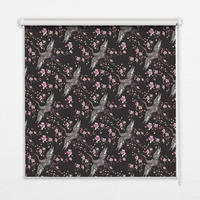 VNÚTORNÁ roleta - okenná roleta - roleta - 100x100 cm - Volavky a kvety - pink, plast (100/100/0.5cm) - TULUP