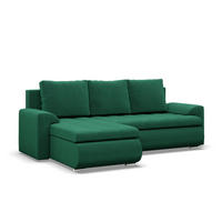 ECKSOFA LINKS MIT SCHLAFFUNKTION FORESTA, Dunkelgrün - Dunkelgrün, Textil (230/159cm) - Mebligo