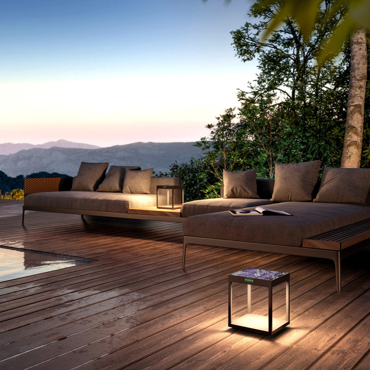 RADIA GROUND H25CM Aluminium-Solarpoller - Schwarz, Metall (20.4/20.4/24.5cm) - Lumisky