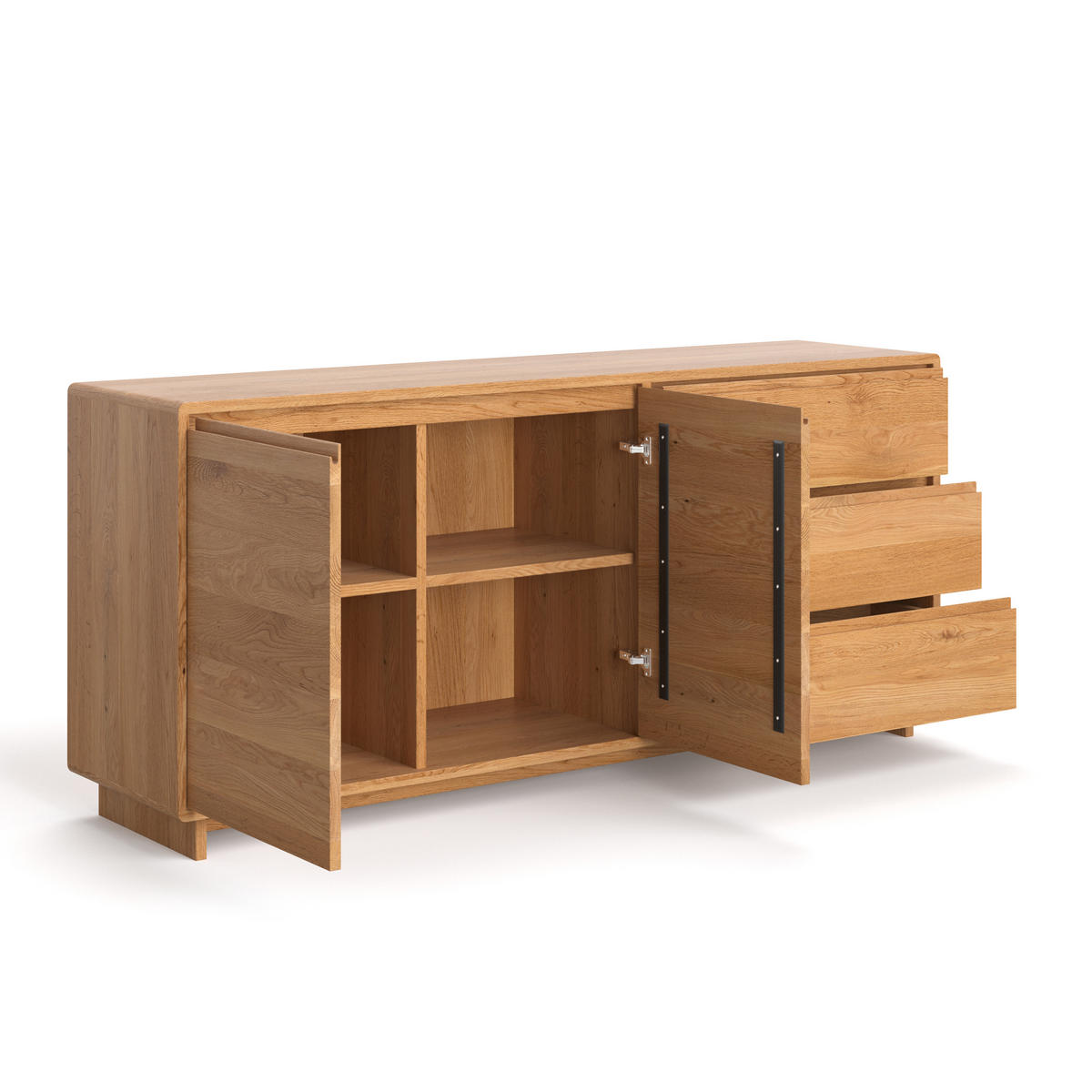 SIDEBOARD Gloire aus massivem Eichenholz 140 cm - Eichefarben/Naturfarben, Holz (140/80/45cm) - Danzz