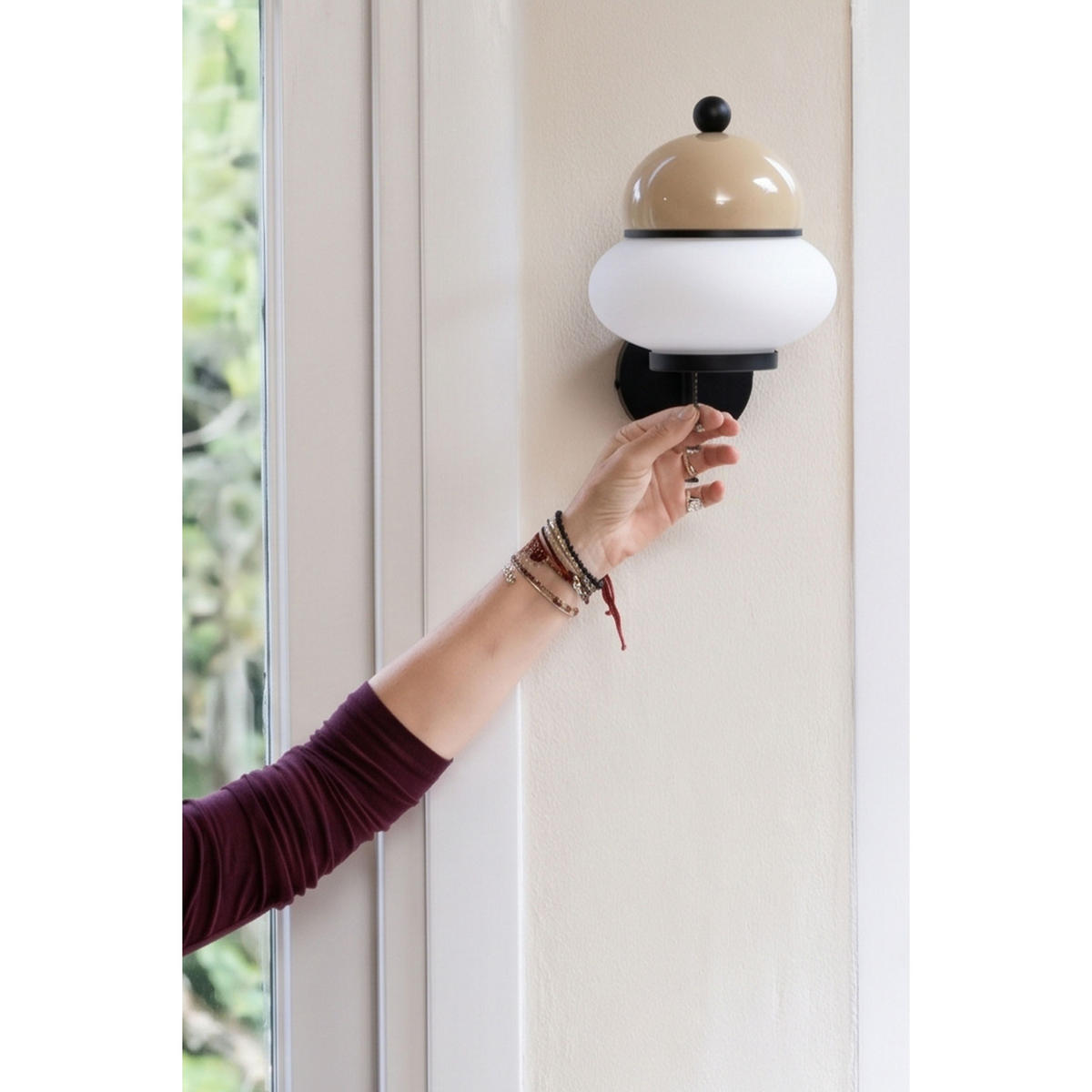 WANDLEUCHTE Bumble Beige - Beige, Metall (18/28/26.5cm) - Zuiver