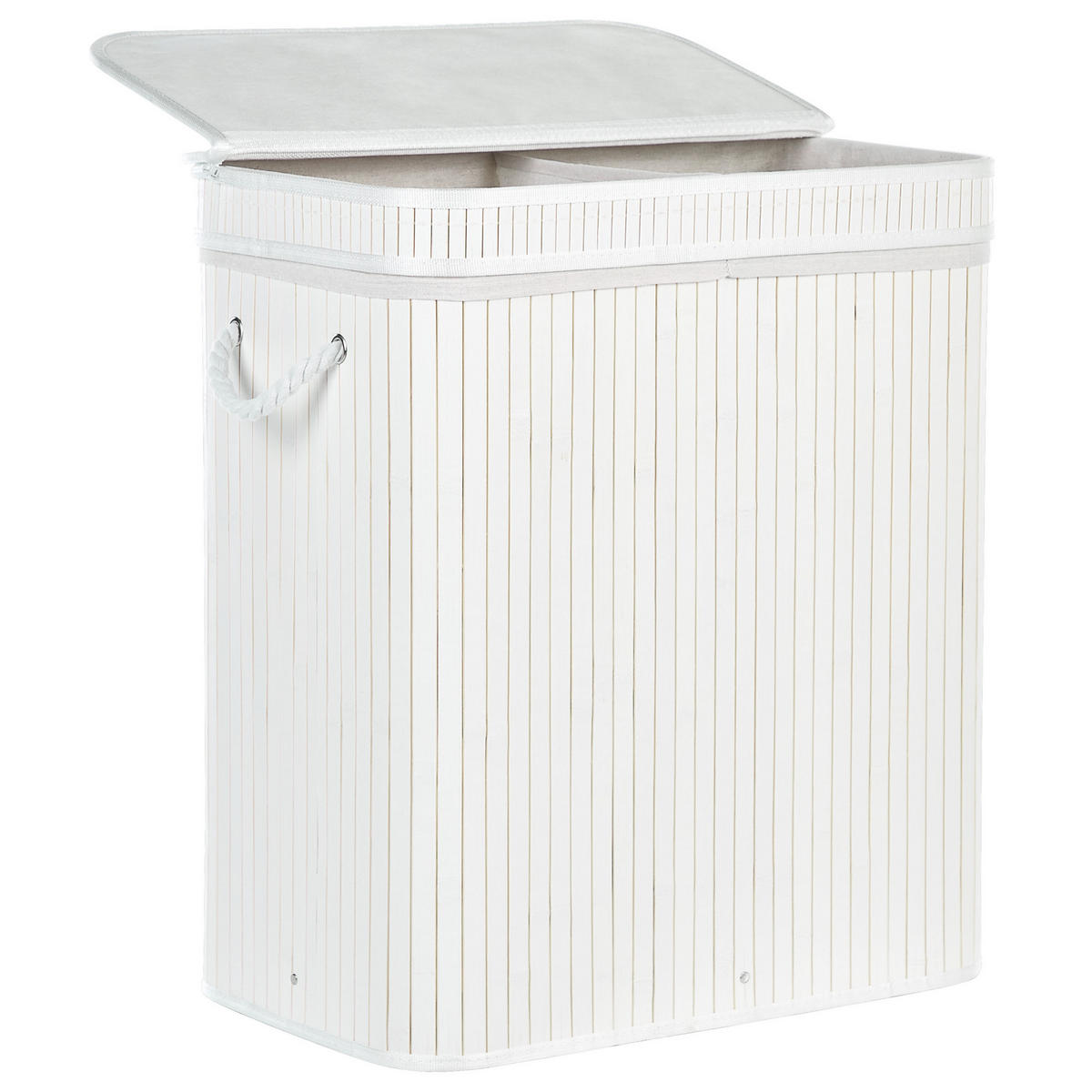 KORB Weiß Kalthota - Weiß, Holz (52/60/34cm) - Beliani