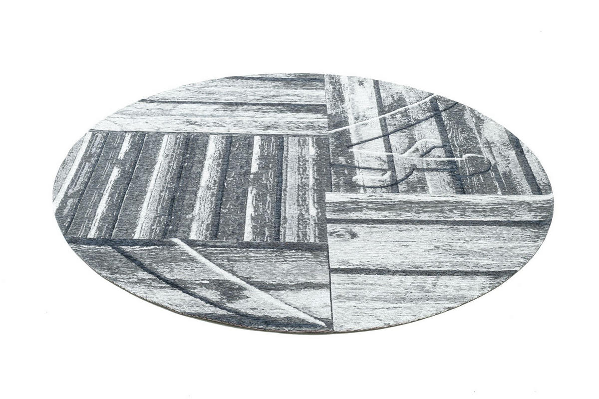 FLACHWEBTEPPICH Keitum 100x100 cm - Grau, Textil (100/100cm) - Sansibar SYLT