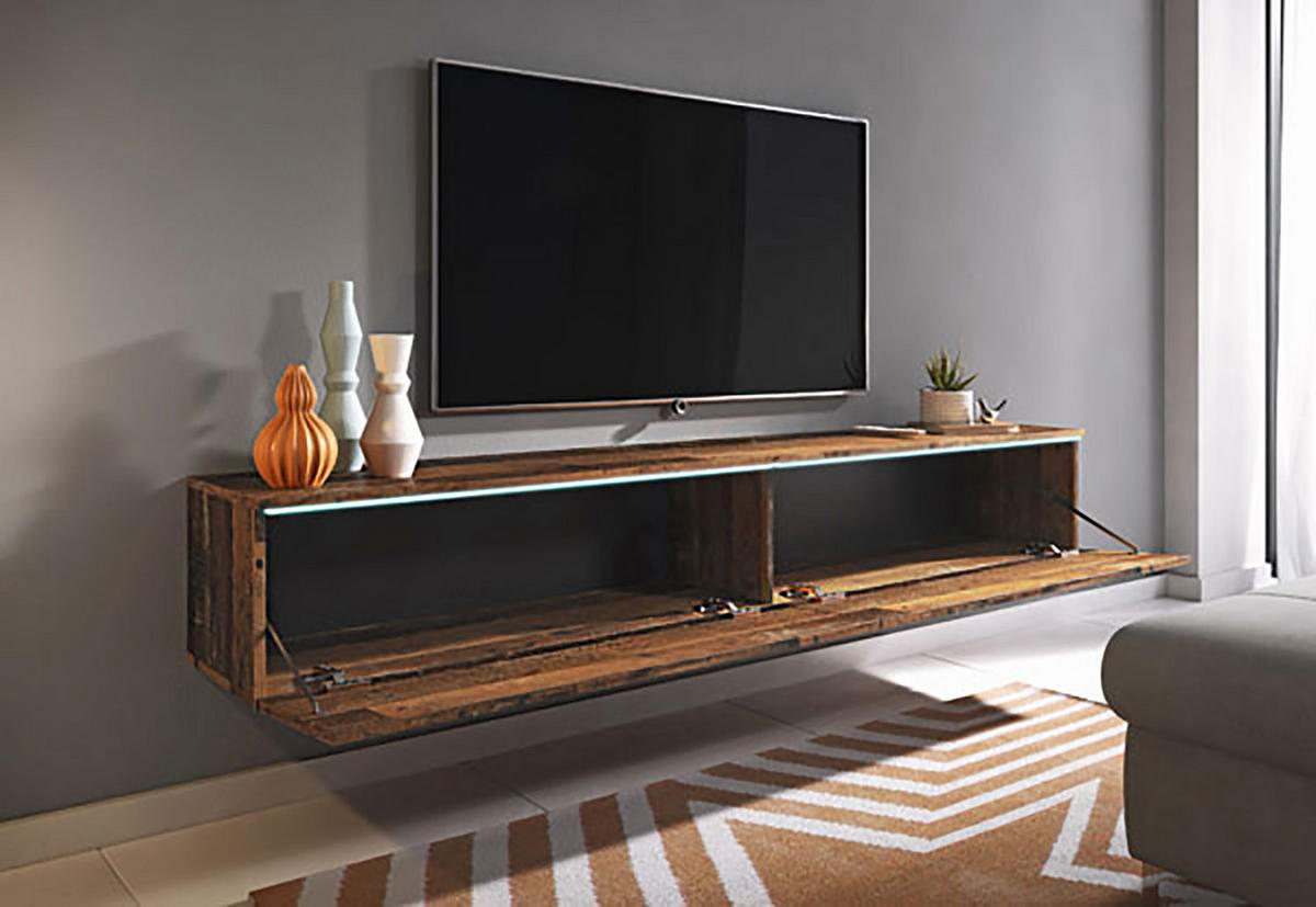 LOWBOARD D Old Wood 180 / 32 / 30 cm - Eichefarben, Holz/Holzwerkstoff (180/30/32cm) - Feldmann-Wohnen