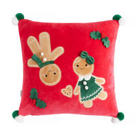 WEIHNACHTS-KISSENBEZUG Gionni 45x45cm, Rot, Polyester - Rot, Kunststoff (45/45cm) - home&you