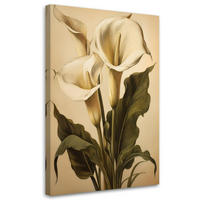 LEINWANDBILD Calla-Blumen-Natur-Vintage 40x60cm - Beige, Textil (40/60cm) - Feeby