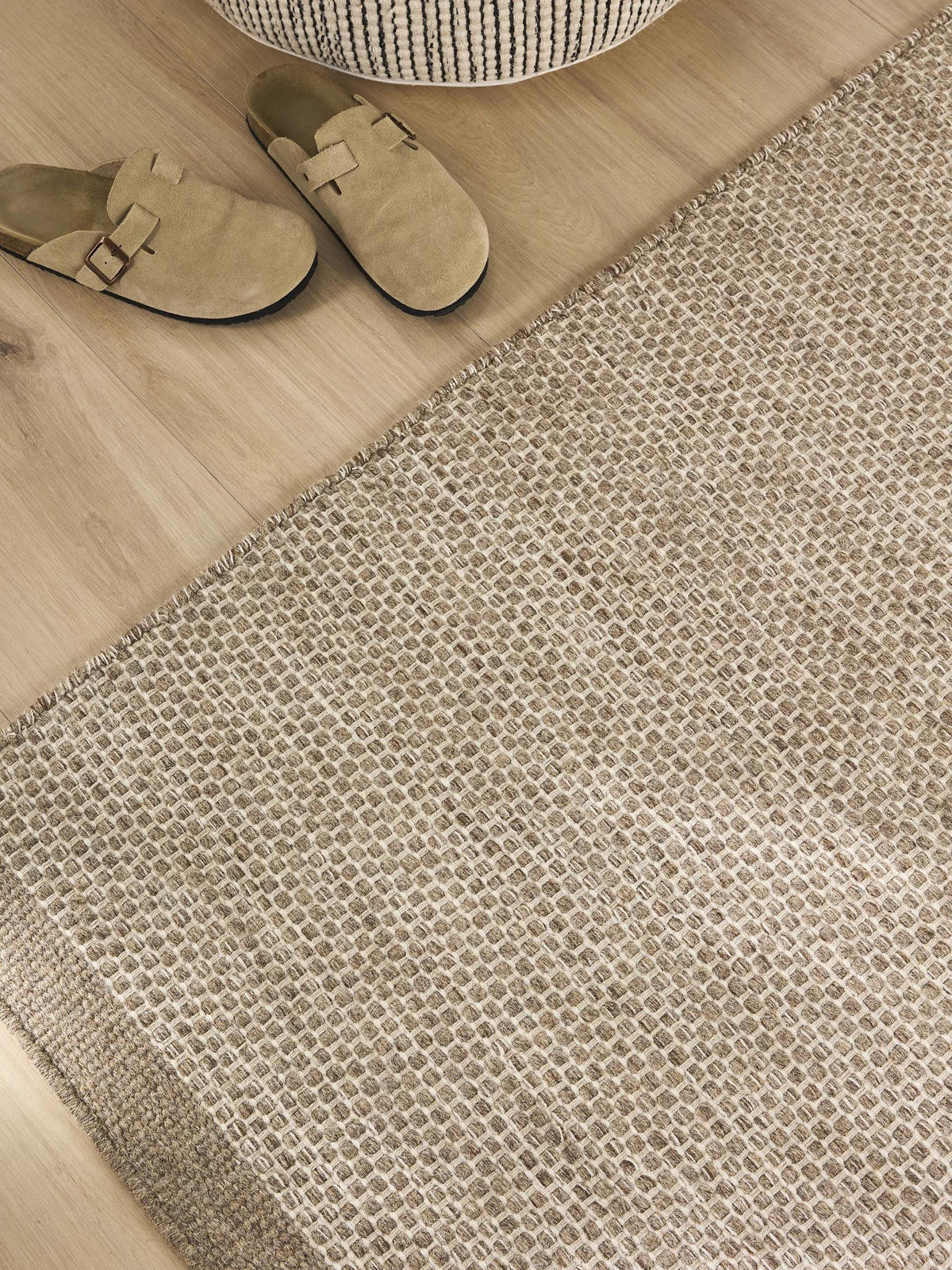 VLNĚNÝ koberec Rocco Taupe 80x250 cm - šedohnědá, textil/přírodní materiály (80/250cm) - benuta Pure