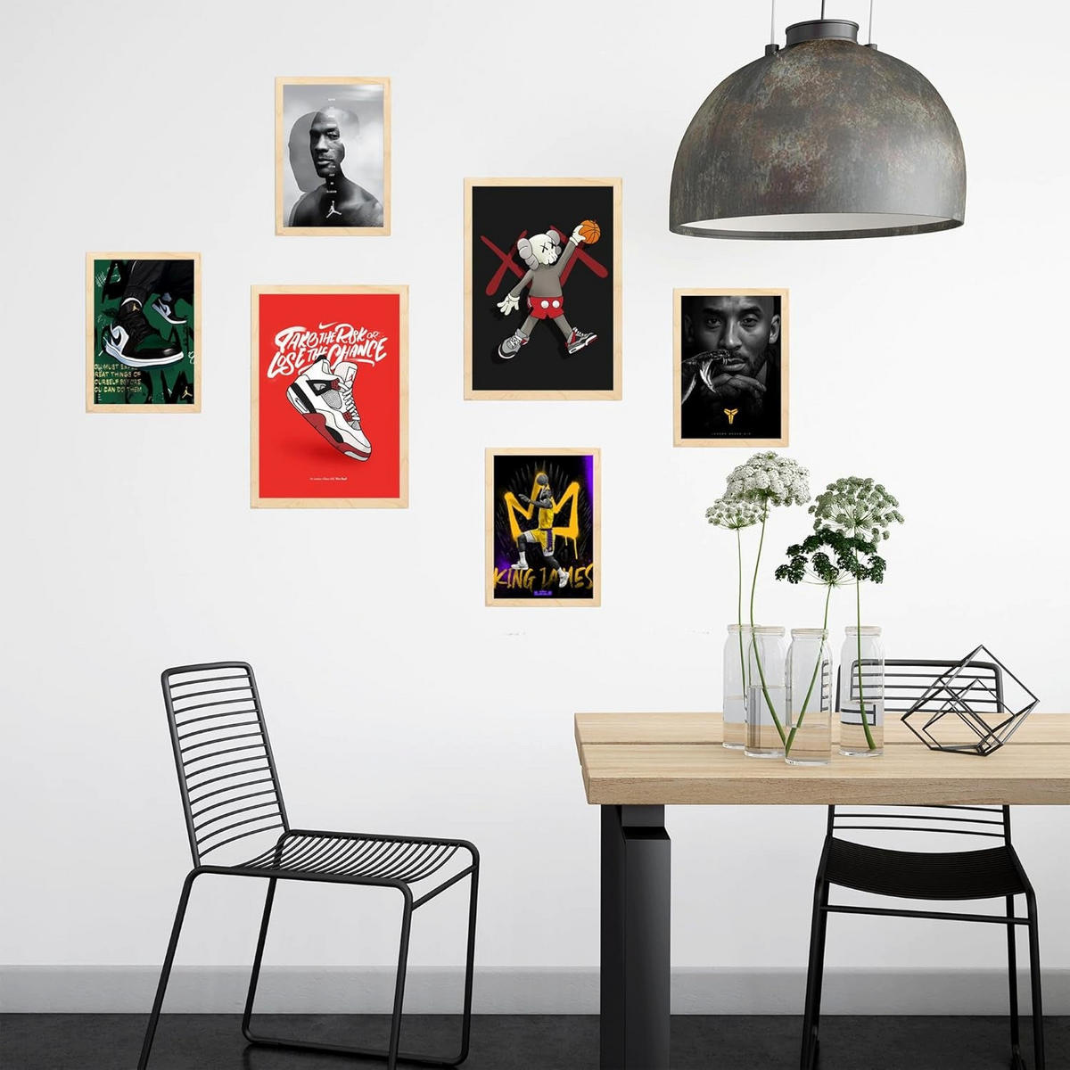 POSTER Set Mit 6 Ikonischer Basketball-König James Jordan Nike Größe A3 und A4 Rahmenlos - Klar, Papier (29.7/1/42cm) - Nacnic