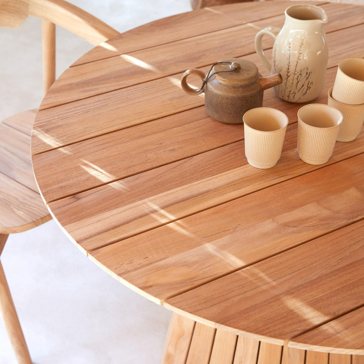 TISCH Paloma Natur aus Teak - Naturfarben, Holz (120/120/76cm) - Tikamoon
