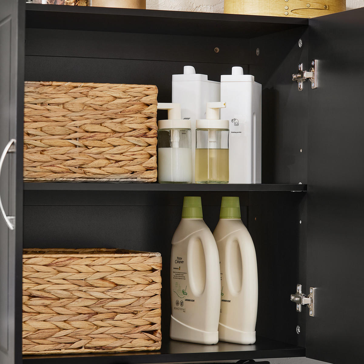 HÄNGESCHRANK Schwarz - Schwarz, Holzwerkstoff (90/60/30cm) - SoBuy