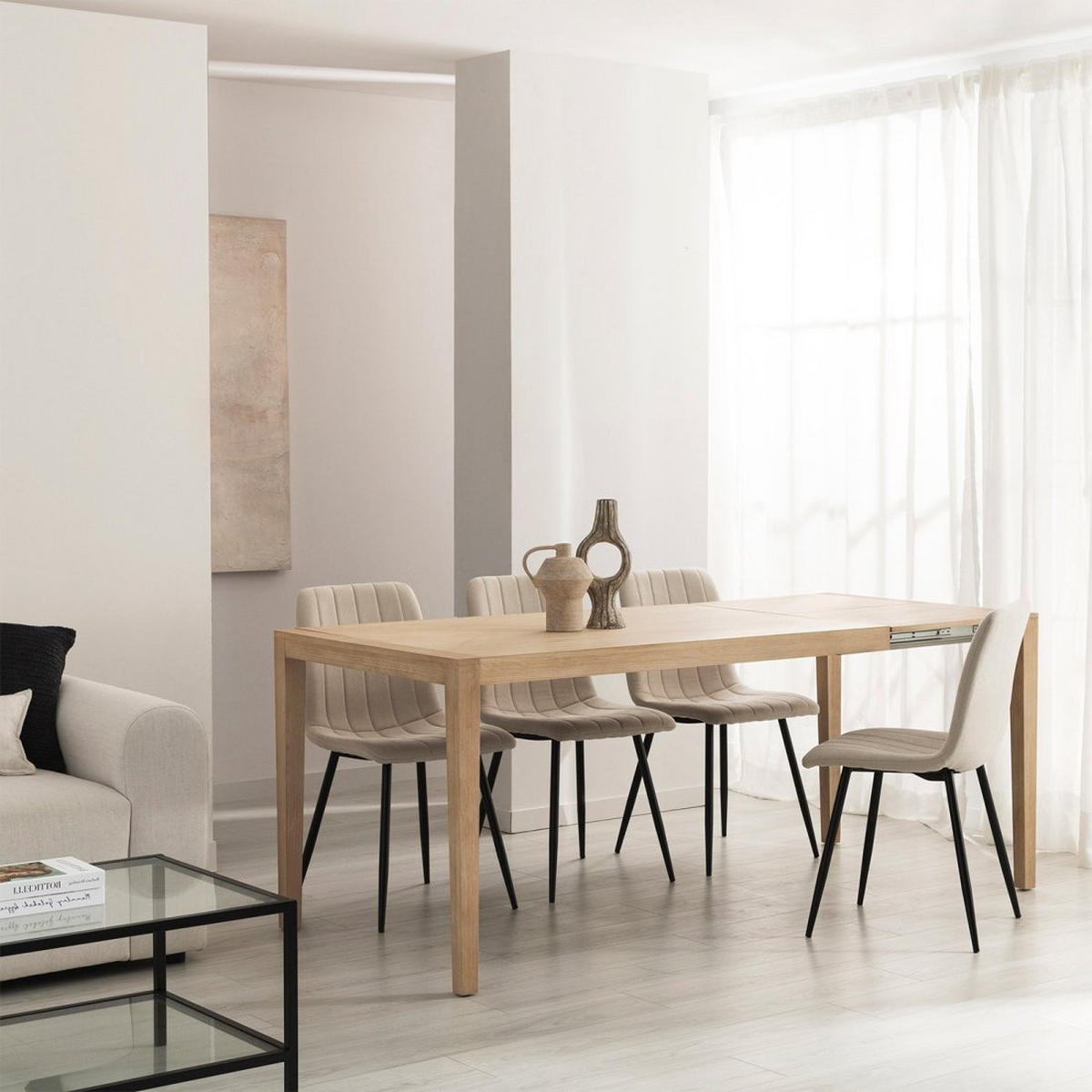 AUSZIEHBARER TISCH Mara Natürlich 140 -190 cm x 78,5 cm - Naturfarben, Holzwerkstoff (90/140/78cm)