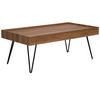 COUCHTISCH dunkler Holzfarbton rechteckig 100/60 cm Welton - Dunkelbraun/Schwarz, Holzwerkstoff (60/100/43cm) - Beliani