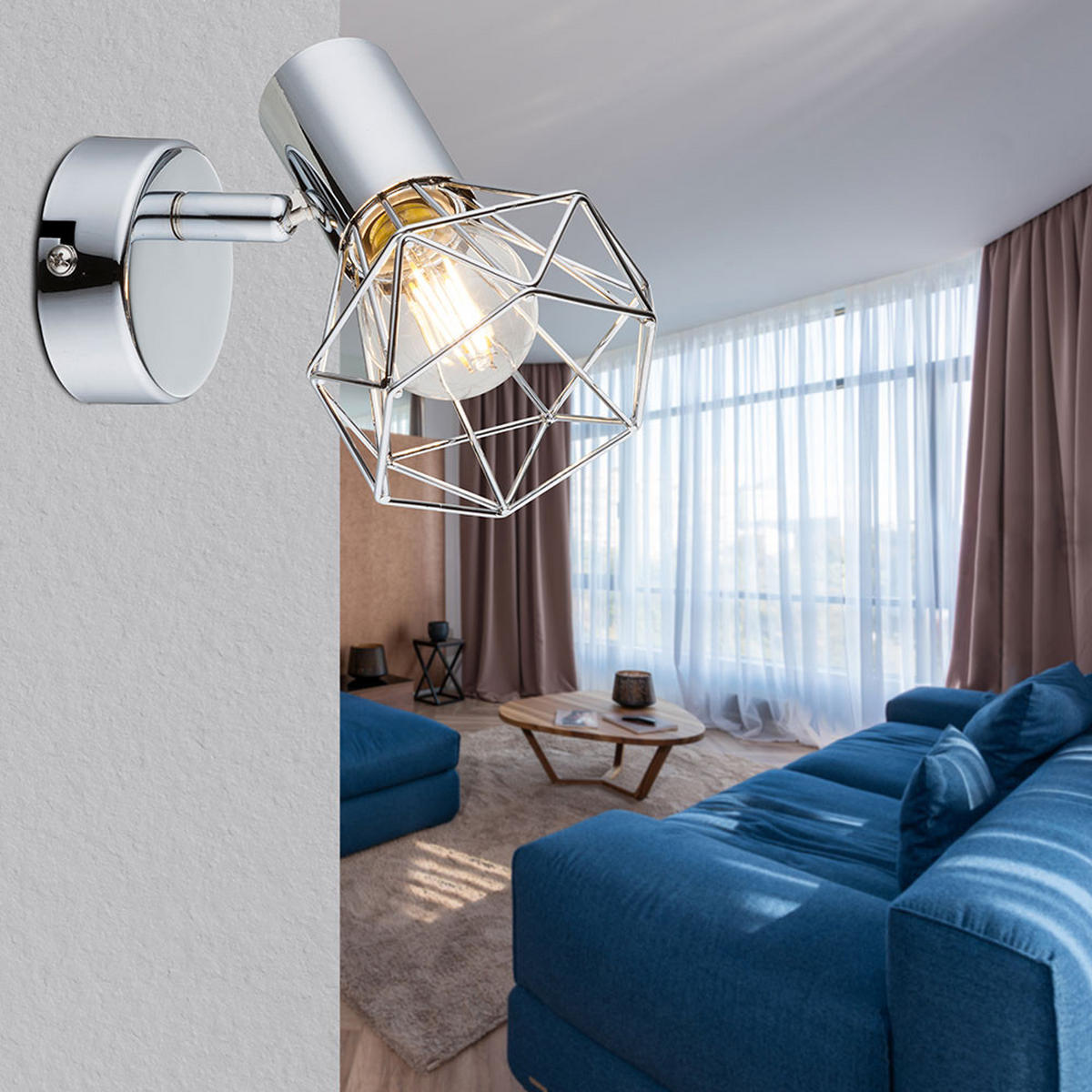 WANDLEUCHTE Metall silber beweglicher Spot - Silberfarben, Metall (10/13/15cm) - Globo Lighting