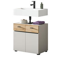 WASCHBECKENUNTERSCHRANK Kaschmir, Eiche Evoke 60 cm, Badschrank 2-türig - Kaschmir/Eichefarben, Holzwerkstoff/Kunststoff (60/56/35cm) - Inn.Furn