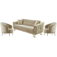 SITZGARNITUR Vega Creme Stellvariante:3+1+1 - Creme, Holz (225/85/90cm) - Villa Möbel