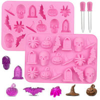 BACKFORM Silikon Halloween 2-teiliges Set - Rosa, Kunststoff