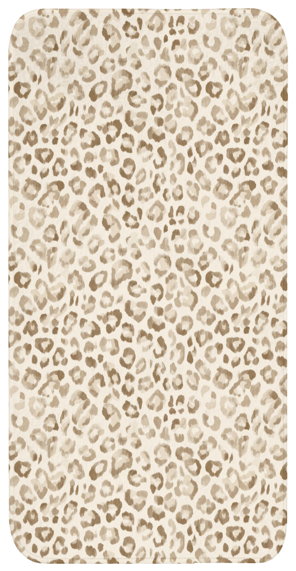 KOUPELNOVÁ PŘEDLOŽKA Leopard - Classic - Béžová 60x120 cm - světle hnědá, textil/plast (60/120cm) - OnlyWow