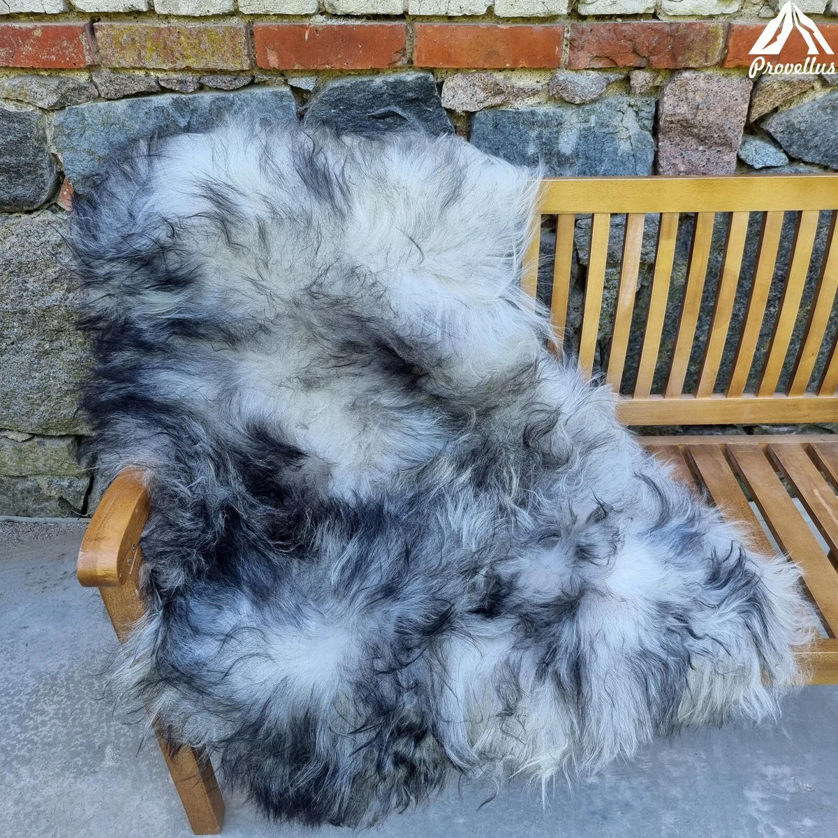 SCHAFFELL Langhaar skandinavisch weich chromfrei Schwarz geflammt ca. 135 cm - Schwarz Hochglanz, Fell (75/135cm) - Provellus