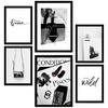POSTER Set Mit 6 Modefoto A3 & A4 Schwarzer Rahmen - Schwarz, Papier (29/3/42cm) - Nacnic
