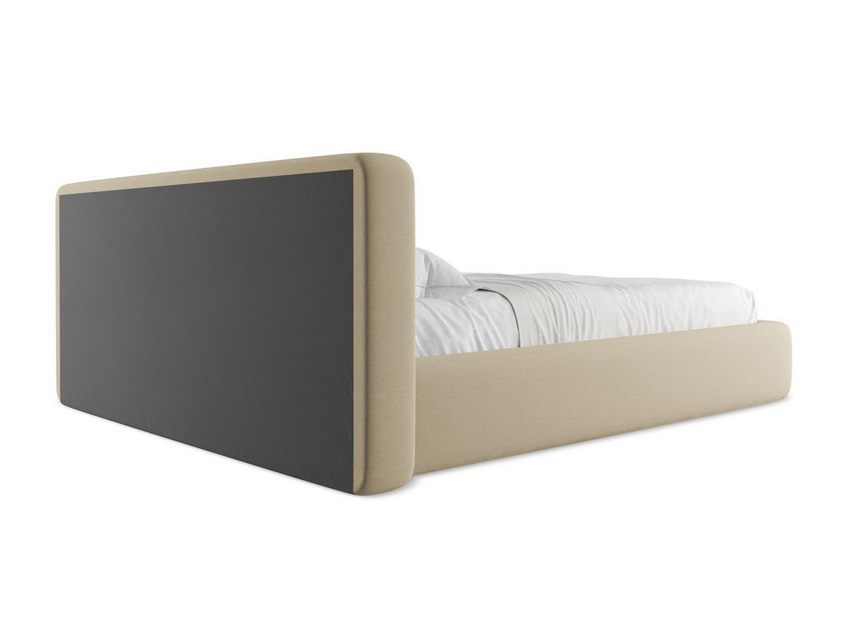 POLSTERBETT mit Bettkasten und Lattenrost 200x225 Beige - Beige/Schwarz, Kunststoff/Textil (160/200cm) - Makamii