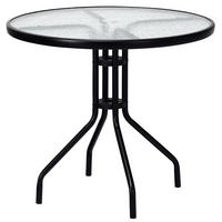 GARTENTISCH Schwarz - Schwarz, Metall (70/70/71cm) - COSTWAY
