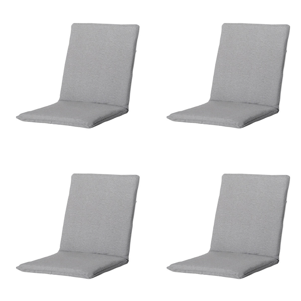 GARTENSTUHLKISSEN Neapel 97/49 cm 4er-Set - Grau, Textil (49/6/97cm) - Madison