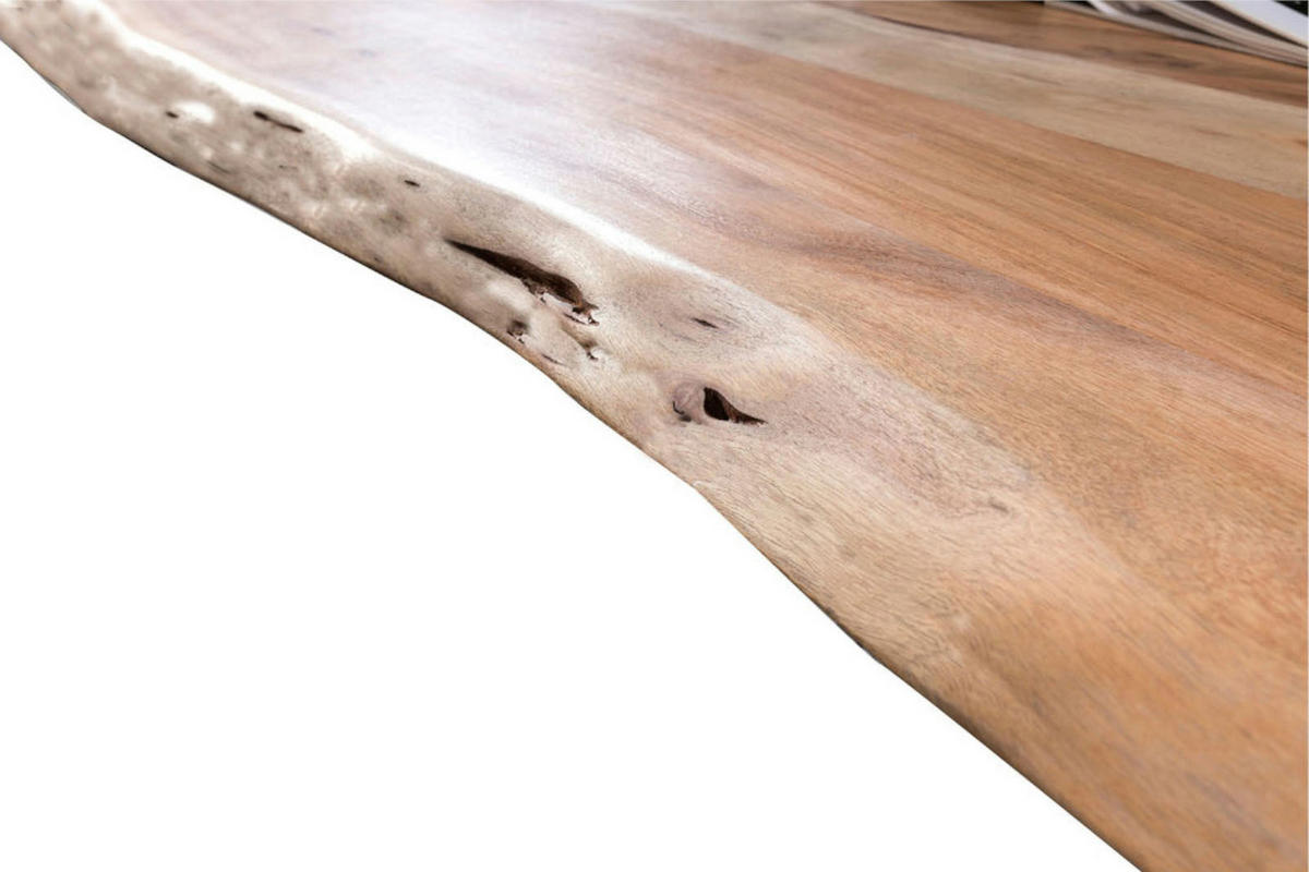 COUCHTISCH LUBIN - Beige/Schwarz, Holz/Metall (80/120/40cm) - SAM