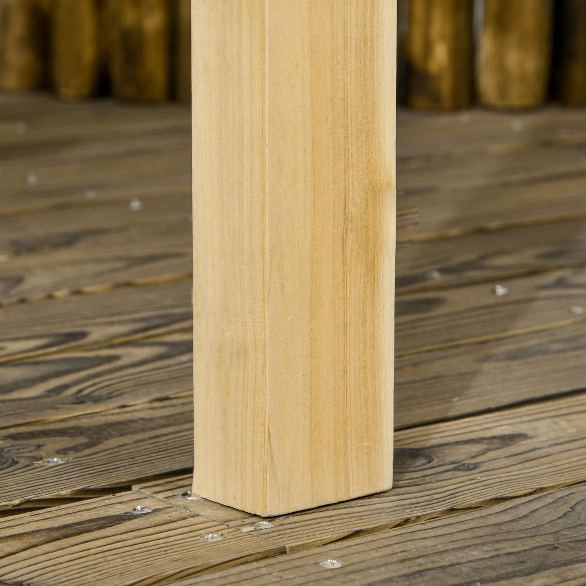 SCHAUKELBANK MIT PERGOLA DE-07050 2 Personen, höhenverstellbar, Massivholz Natur - Naturfarben, Holz (140/196/221cm) - ComfortXL