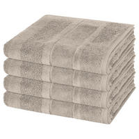 HANDTUCH Noblesse 4er-Set - Grau, Textil (50/100cm) - Cawoe
