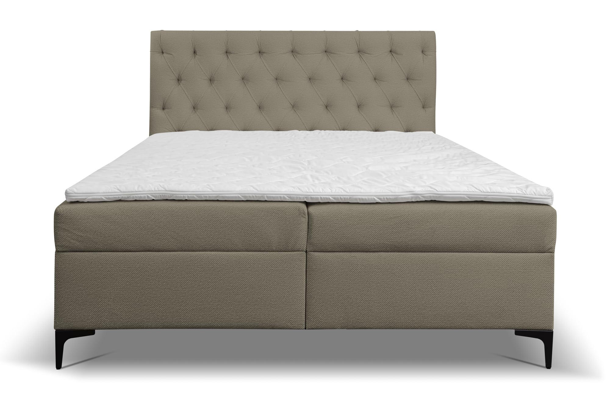 BOXBETT CLIPSO mit zwei Bettkästen H2/H3 Matratze 140 x 200 cm - Braun, Holzwerkstoff (140/200cm) - VENASI MÖBEL