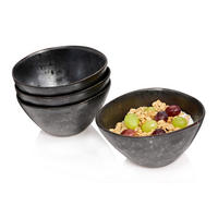 MÜSLISCHALEN SET TOMBEY - 4 teilig aus Steingut - Dunkelgrau, Keramik (12.7cm) - Sänger