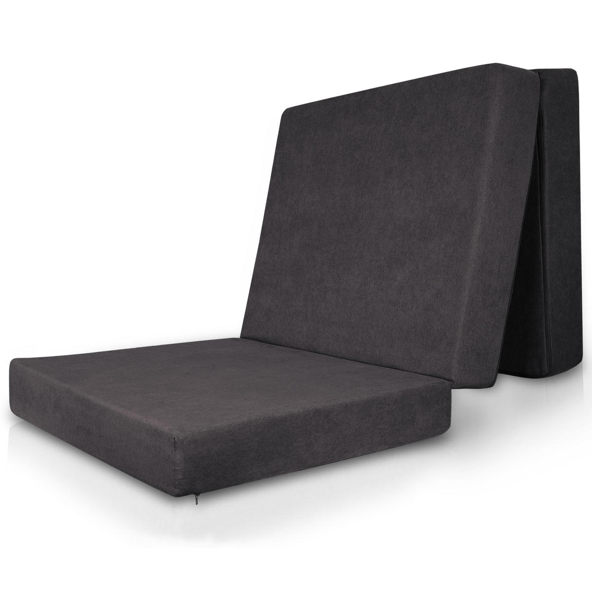 VISCO KLAPPMATRATZE VS95 201/90/14 cm Anthrazit - Anthrazit, Kunststoff/Textil (90/201cm) - Beautissu 