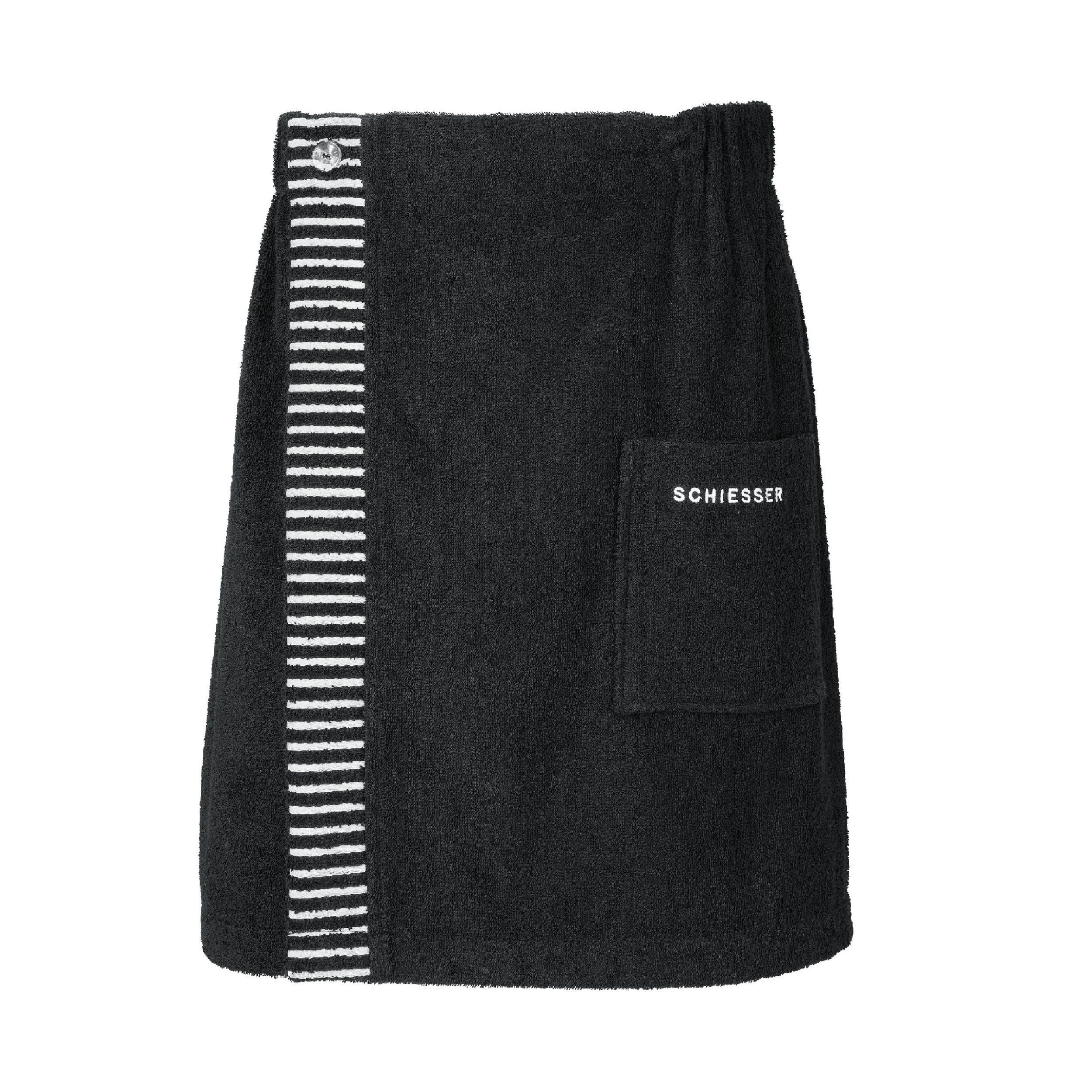 Schiesser Saunakilt Schwarz 55x150 cm
