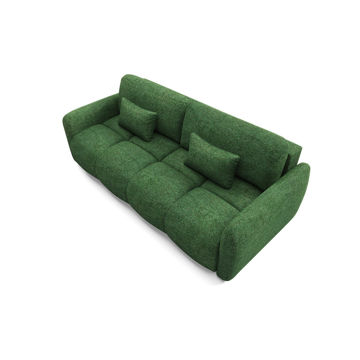 SOFA 3 Sitzplätze Grün - Grün, Holz (236/95/121cm) - Petits-meubles