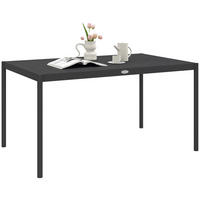 GARTENTISCH Dunkelgrau 145.0/90.0/74.0cm - Dunkelgrau, Metall (145/90/74cm)