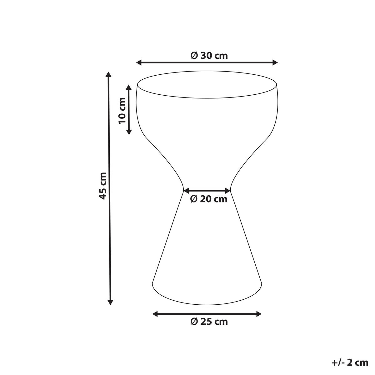 BEISTELLTISCH Metall schwarz-weiß rund 30 cm Tibito - Schwarz/Weiß, Metall (30/30/45cm) - Beliani