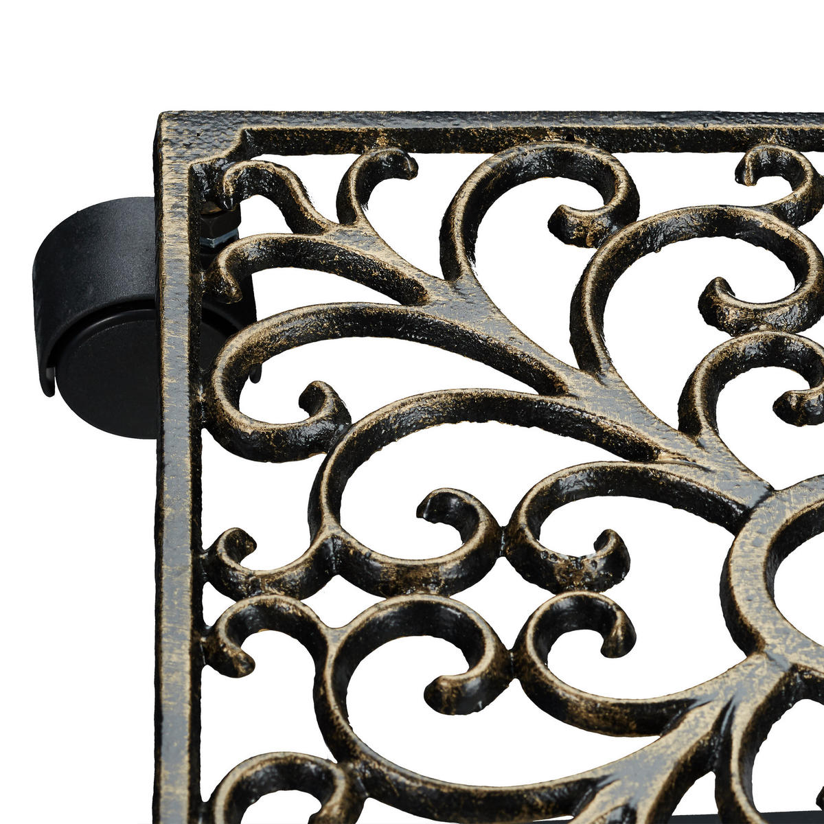 PFLANZENROLLER - Braun, Kunststoff/Metall (27.5/7.5/27.5cm) - Relaxdays