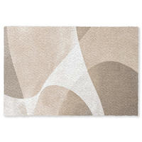 ROHOŽKA Hladké povrchy - Harmonické - Vlnité 120x80 cm - béžová, textil/umělá hmota (120/0.4cm) - MuchoWow