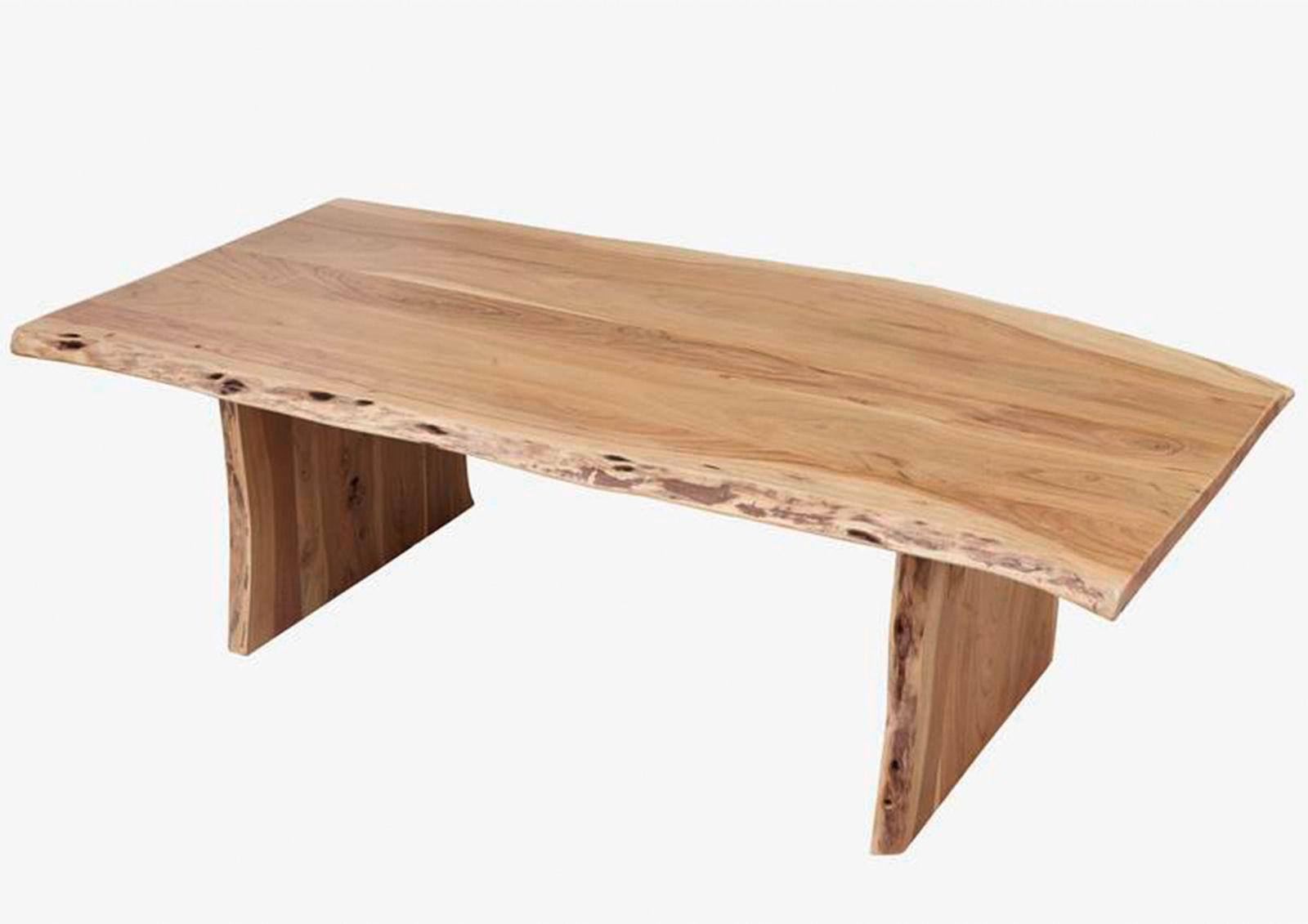 COUCHTISCH Akazie 150x70x45 natur lackiert PURE ACACIA #306 - Hellbraun, Holz (150/70/45cm) - Massivmoebel24