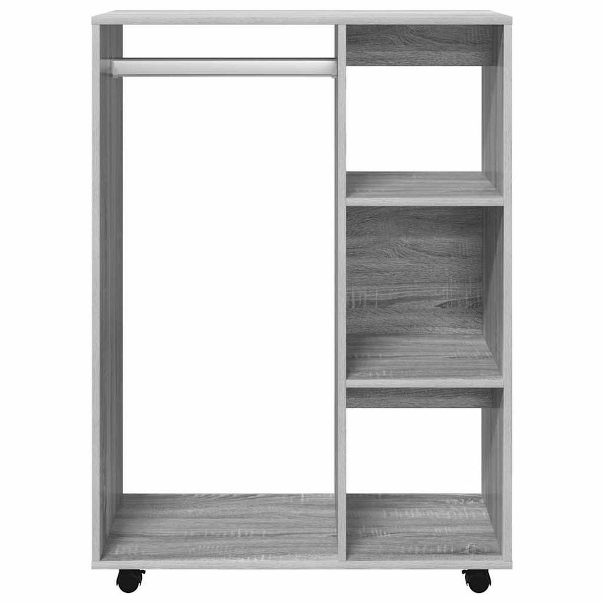 KLEIDERSCHRANK Grau Sonoma 80/40/110 Cm Holzwerkstoff - Grau, Holzwerkstoff (80/110/40cm) - vidaXL