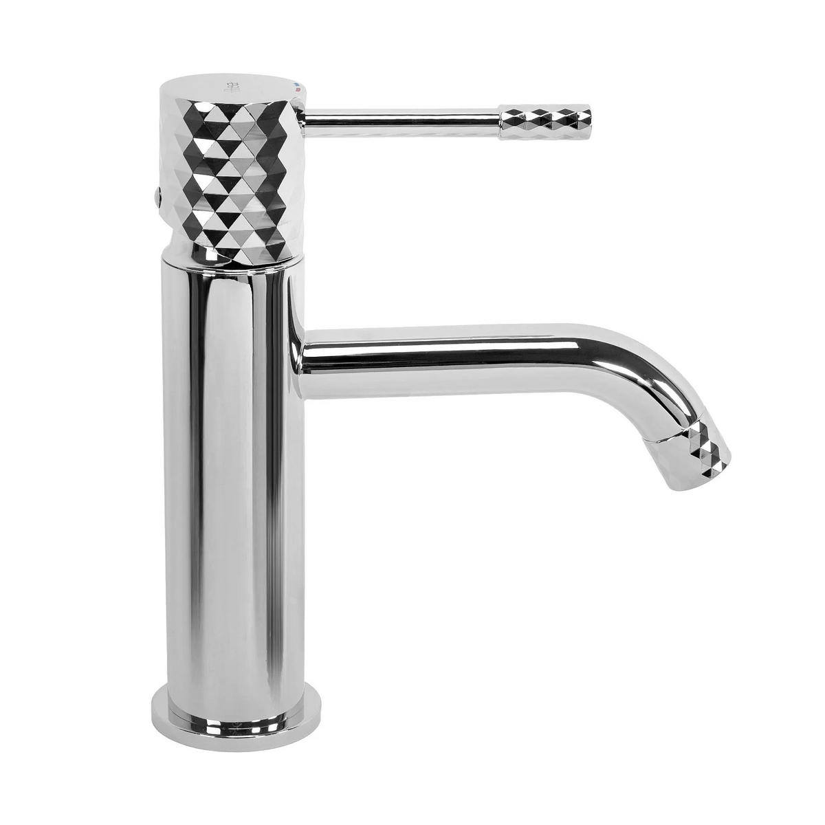 WASCHBECKENARMATUR Rea Lungo Diamond Chrom - Chromfarben, Metall (2/18.5/10cm) - REA