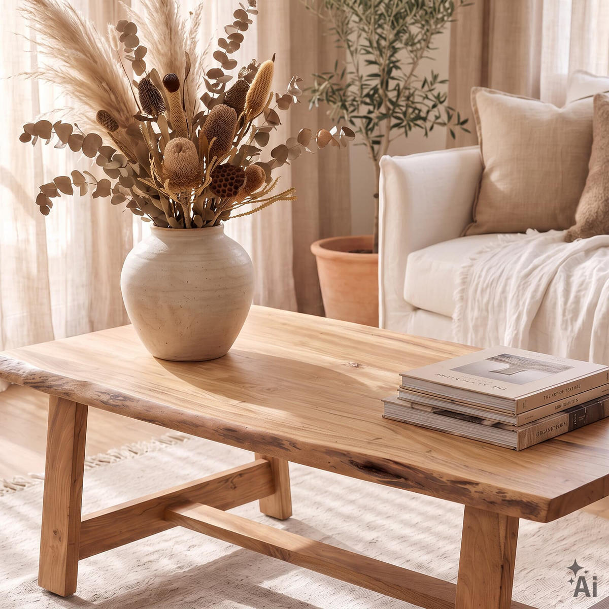 COUCHTISCH RAHUL natur - Naturfarben, Holz (80/120/47cm) - IDIMEX