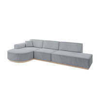 ECKSOFA Ottomane Links ARRIO-L2 - 328x171x83 cm Hellgrau - Grau, Holzwerkstoff/Textil (328/171cm) - ALTDECOR