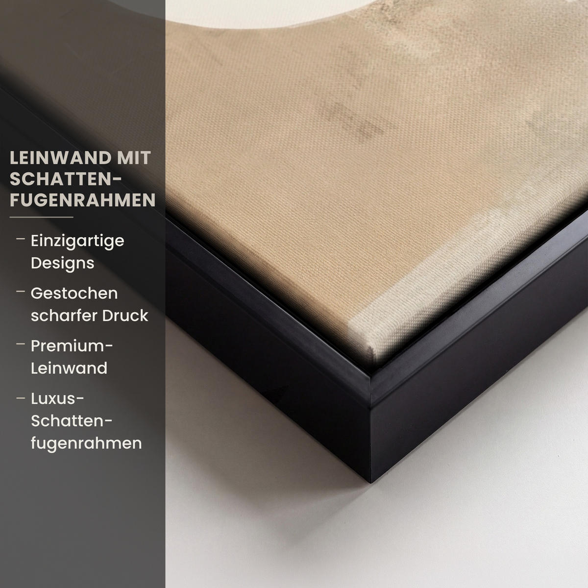 LEINWAND Bilder mit Rahmen - Abstrakt - Kunst - Grau - 80x60 - Hellgrau, Textil (80/60cm) - MuchoWow