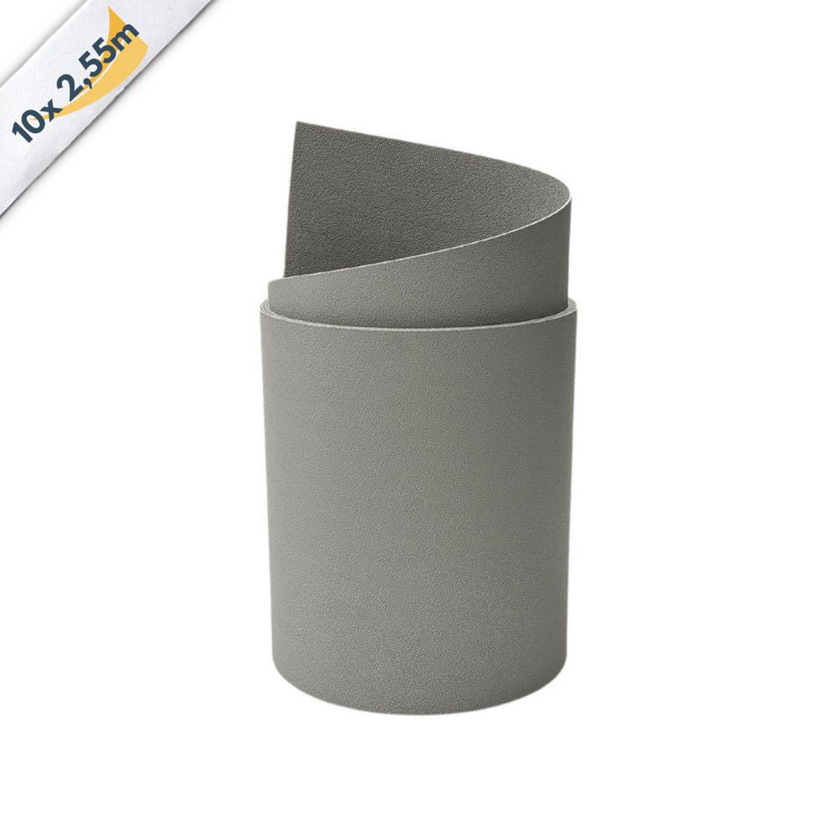 SICHTSCHUTZSTREIFEN PP Sichtschutzstreifen Doppelstabzaun Steingrau,10x 2,55m - Graubraun, Kunststoff (2550/19cm) - ZAUN|ZU