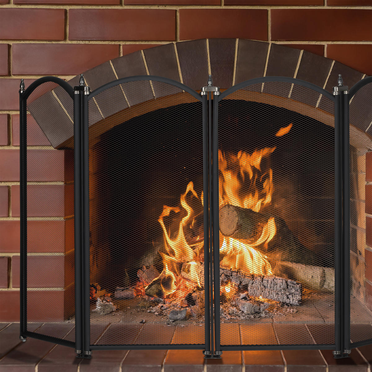 FUNKENSCHUTZGITTER - Schwarz, Metall (97.5/54/1.5cm) - Relaxdays
