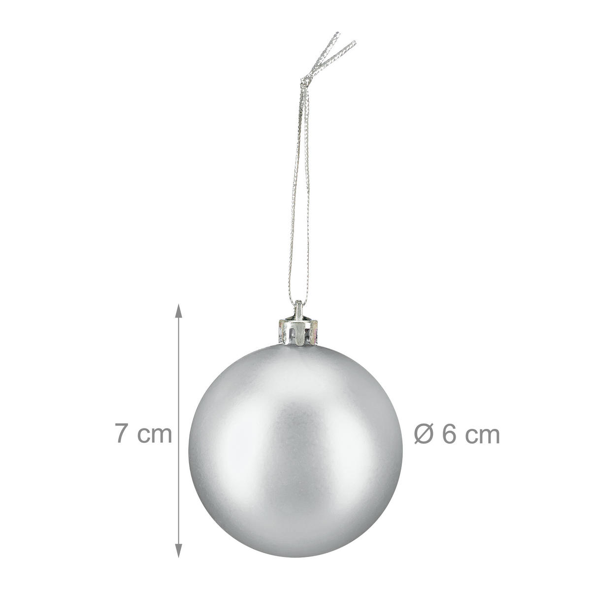 100XWEIHNACHTSKUGELN - Rosa, Kunststoff (6/7/6cm) - Relaxdays