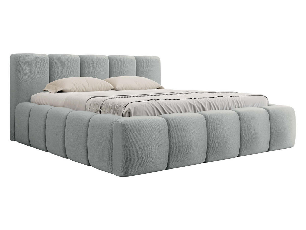POLSTERBETT Kevson - Hellgrau, Holzwerkstoff/Textil (140/200cm) - MIRJAN24