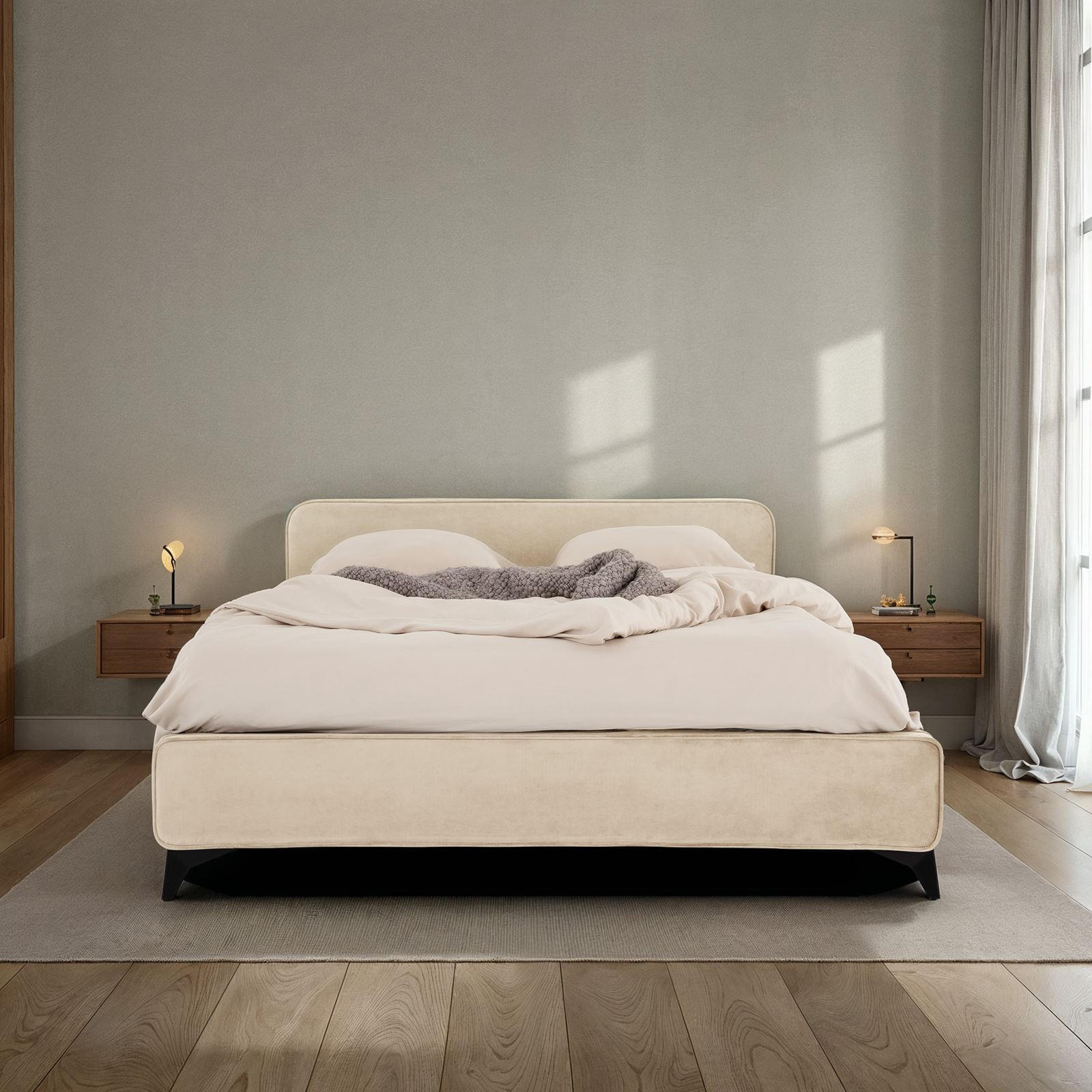 POLSTERBETT LAVORO 140X200 CM - Beige, Textil (140/200cm) - IDIMEX